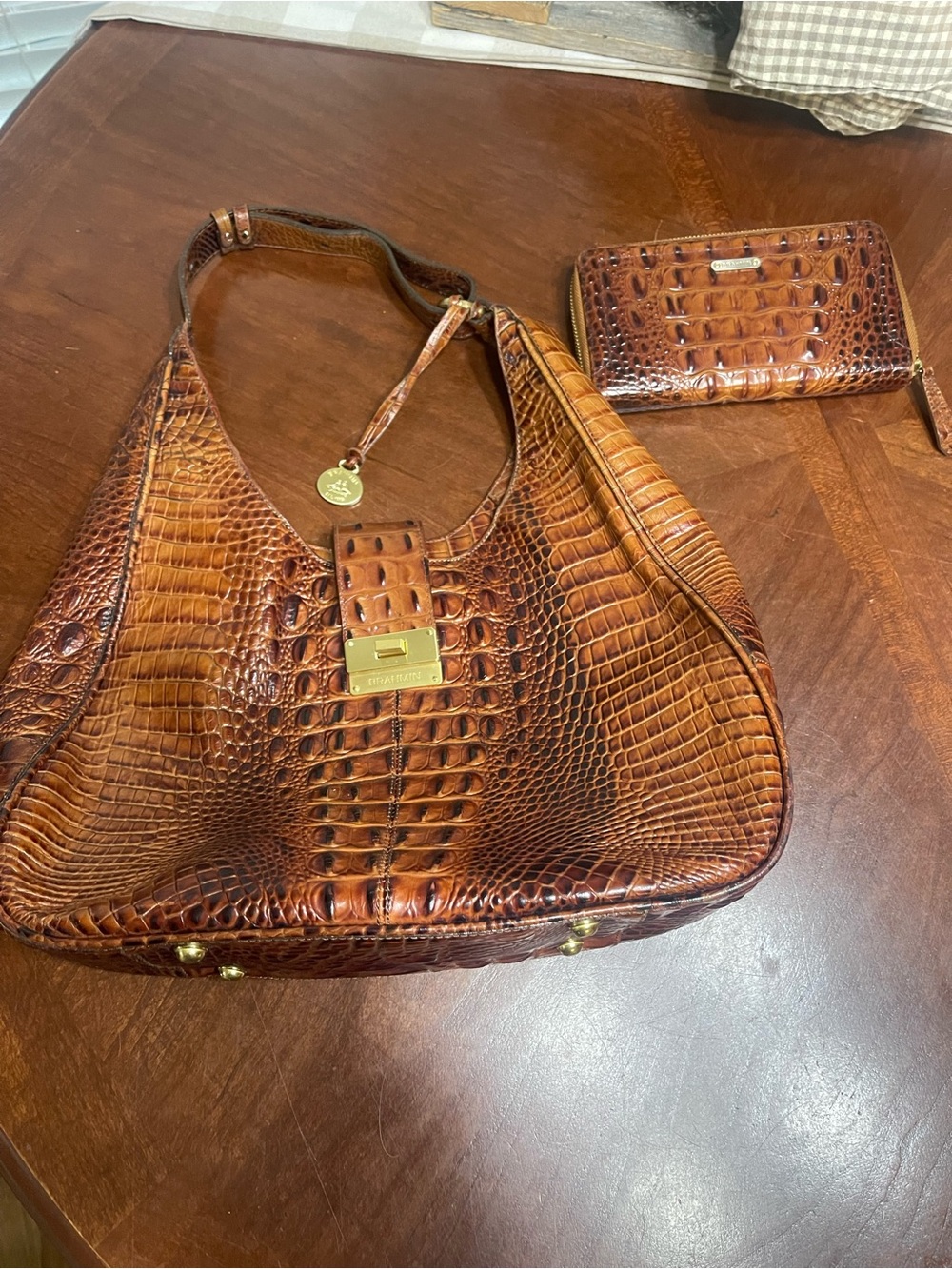 Brahmin Pecan shoulder bag & Wallet Set - Picture 2 of 16